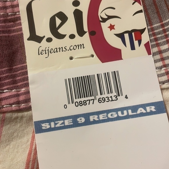 NWT LEI Pink Plaid shorts- Barbiecore - size 9 - Picture 5 of 10